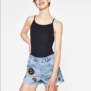 NWT Zara Strappy Ribbed Bodysuit Size Large